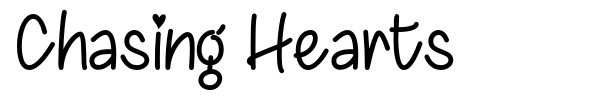 Chasing Hearts font preview